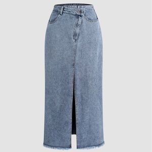 Long Denim Skirt